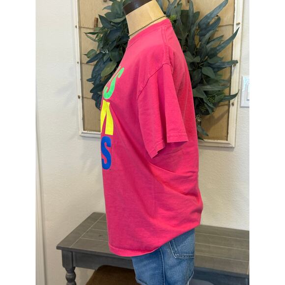 TEXAS A&M AGGIES Gildan Neon Colors Pink Tee T-Shirt Unisex M Gameday Collegiate - Picture 2 of 6